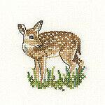 Heritage Crafts Counted Cross Stitch Kit -Little Friends – Fawn (14 ct aida)