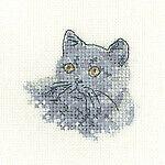 Heritage Crafts  Counted Cross Stitch Kit Little Friends – British Blue (14ct Aida)
