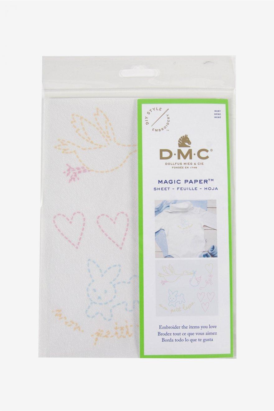 DMC Magic Paper – Baby Designs – Printed design on soluble canvas- For embroidery