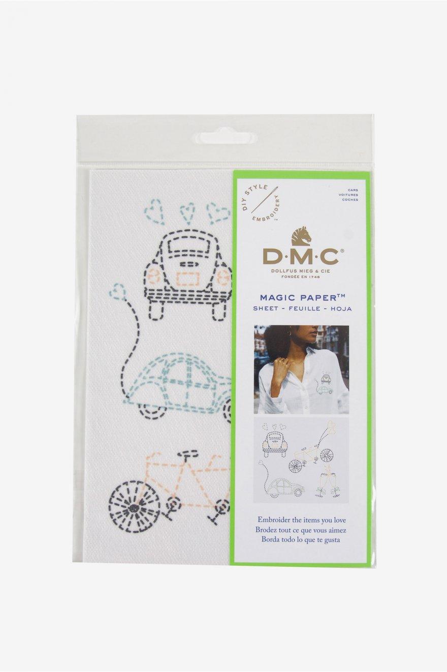 DMC Magic Paper – Wedding Collection – Printed design on soluble canvas- For embroidery