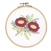 DMC Embroidery Kit – Wild Dahlias – Hoop Included