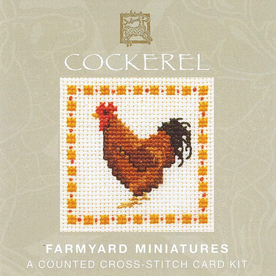 Textile Heritage Counted Cross Stitch Kit – Mini Card  – Cockerel