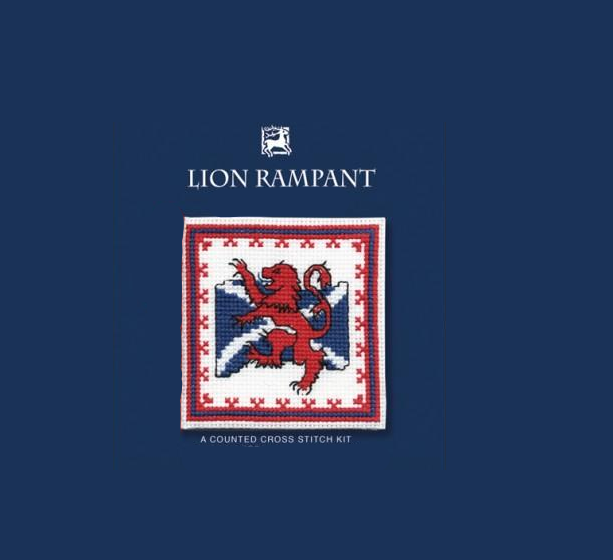 Textile Heritage Counted Cross Stitch Kit – Mini Card  – Lion Rampant