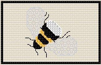 DoodleCraft large KeyRing kit Bee- Cross Stitch – Why not stitch a keyring, great as a gift