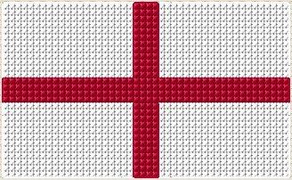 DoodleCraft – Cross Stitch  –  Keyring  kit-  English Flag
